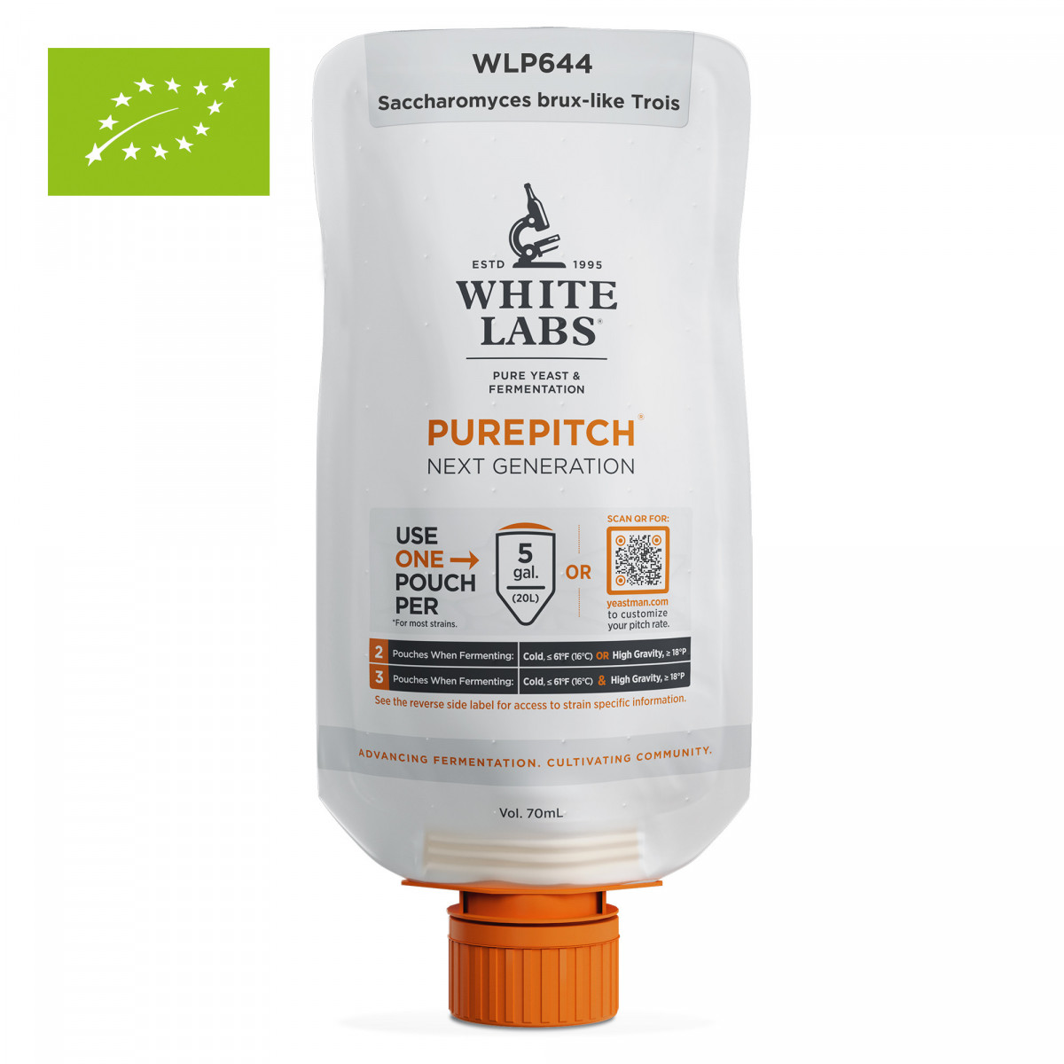 White Labs WLP644 Saccharromyces Brux Trois Flüssighefe PurePitch™ NextGen® 70ml