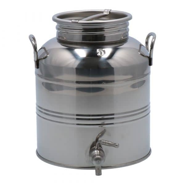 Baril huile d'olive | baril de stockage inox | avec robinet 5 l