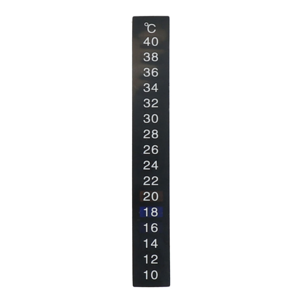 Thermometer strip horizontal 10-40 °C