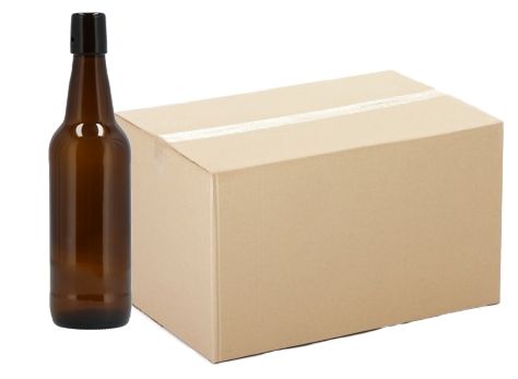 Bierfles Universeel bruin beugel 0,5 L doos 24 st