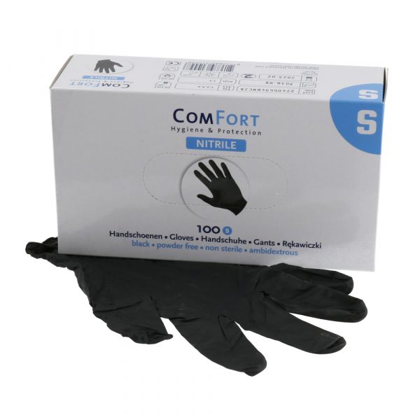 Nitrile gloves black - Size S