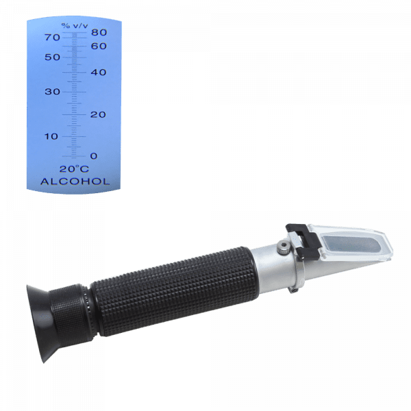 Refractometer 0-80% vol. alcohol ATC