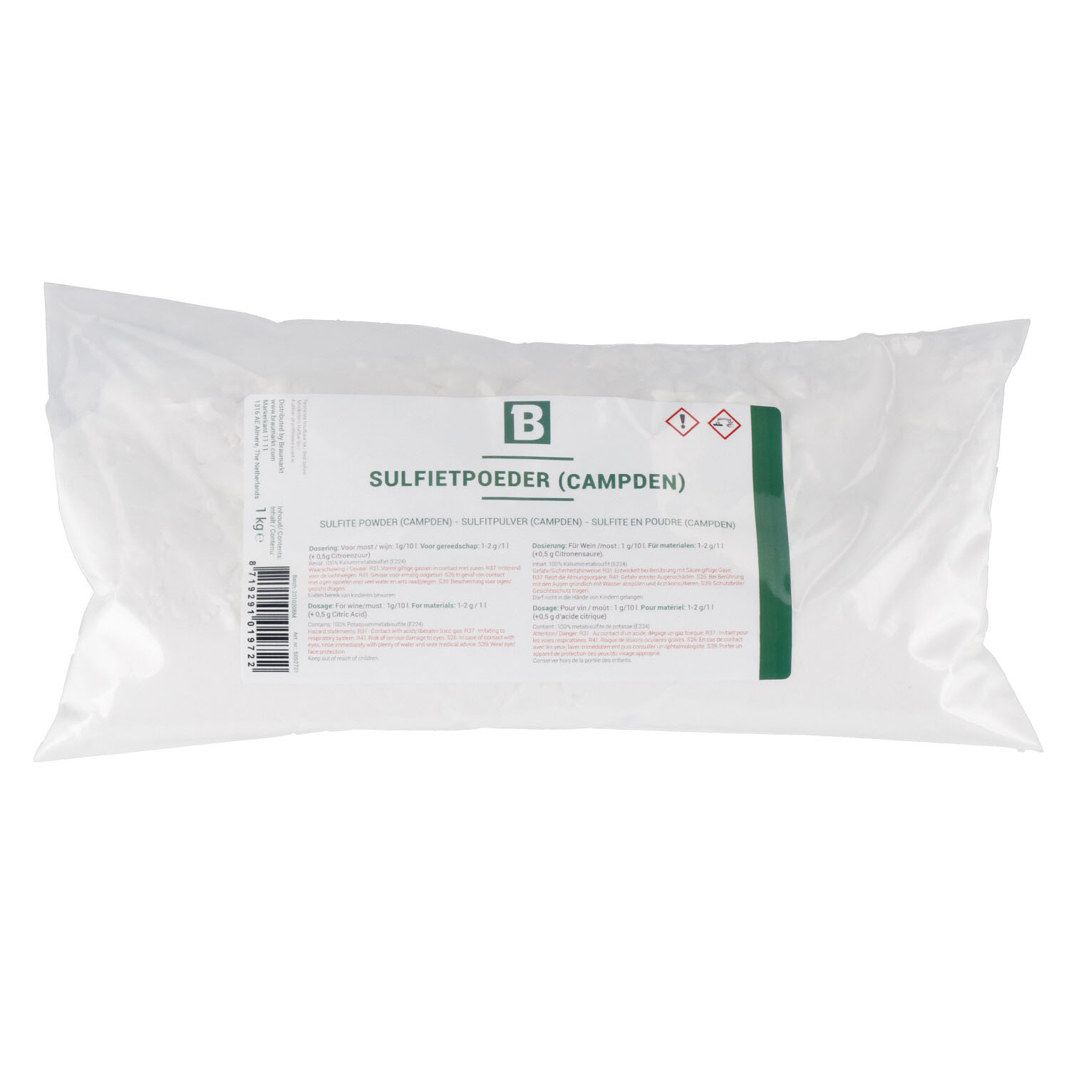 Sulfite en poudre (Campden) 1000 gr