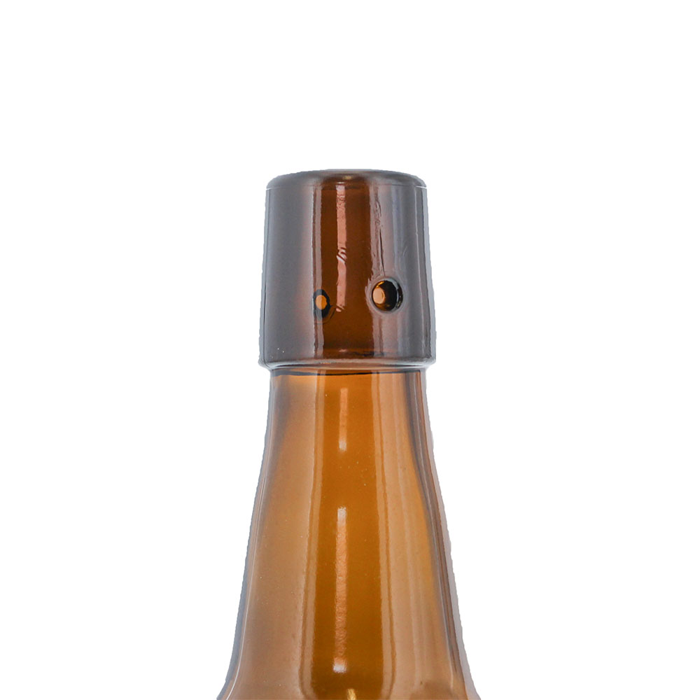 Beugelfles bruin 0,5l met gatmond