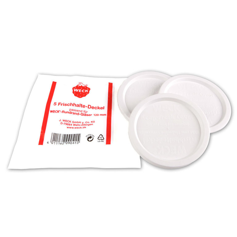 WECK® - Vershouddeksel (voor ronde rand 120) - 5 Stuks