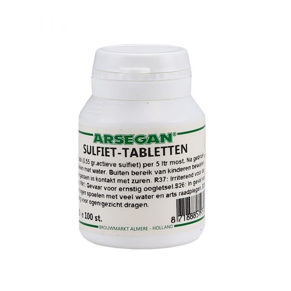 Sulfiet-tabletten (0,55 gr/tabl.) 100 st