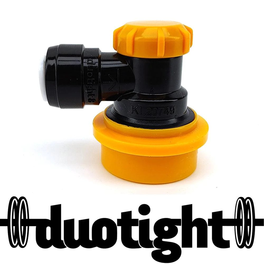 Duotight 8mm (5/16) x Ball Lock Disconnect - (Zwart/Geel Vloeistof)