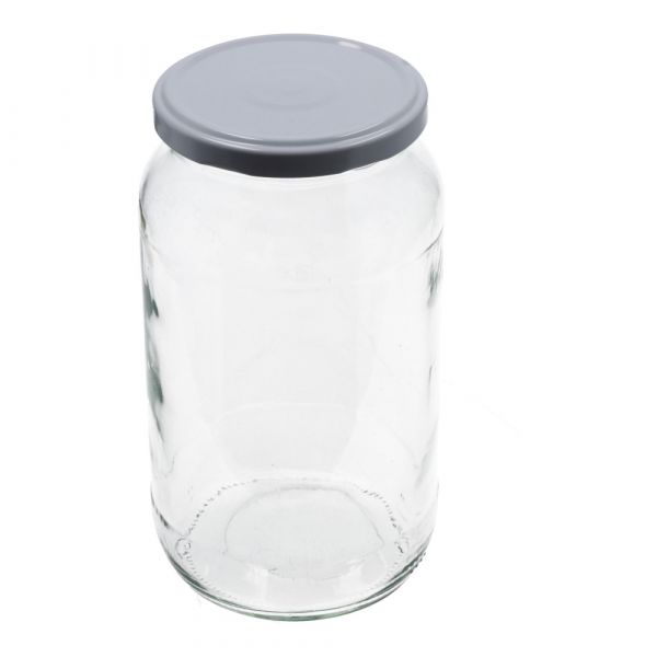 Inmaakglas rond inh. 1000 ml tray 12 st
