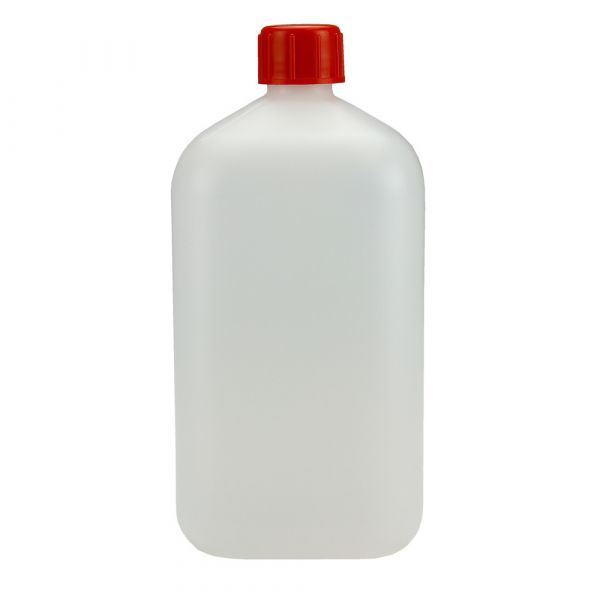 Bottle HDPE + red cap 1000 ml
