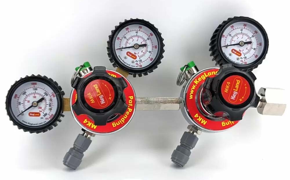 Kegland Drukregelaar MK4 met dubbele aansluiting- Type 30