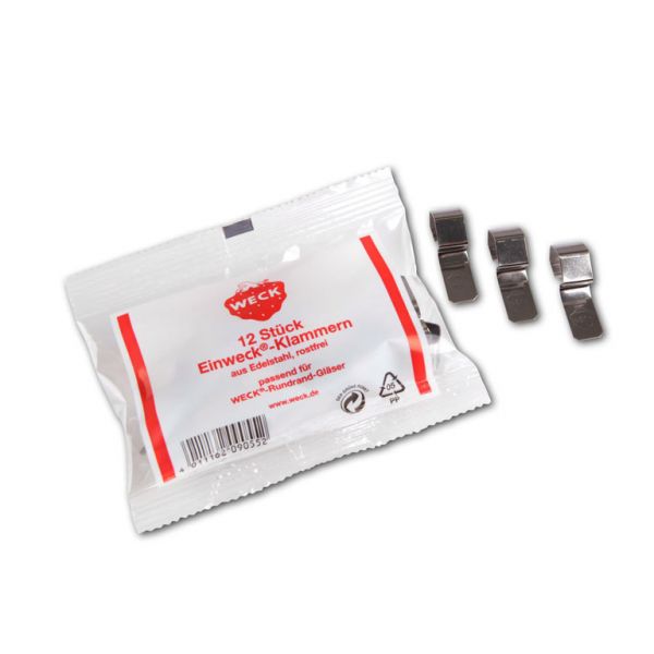 Weck glass clamps 12 pieces