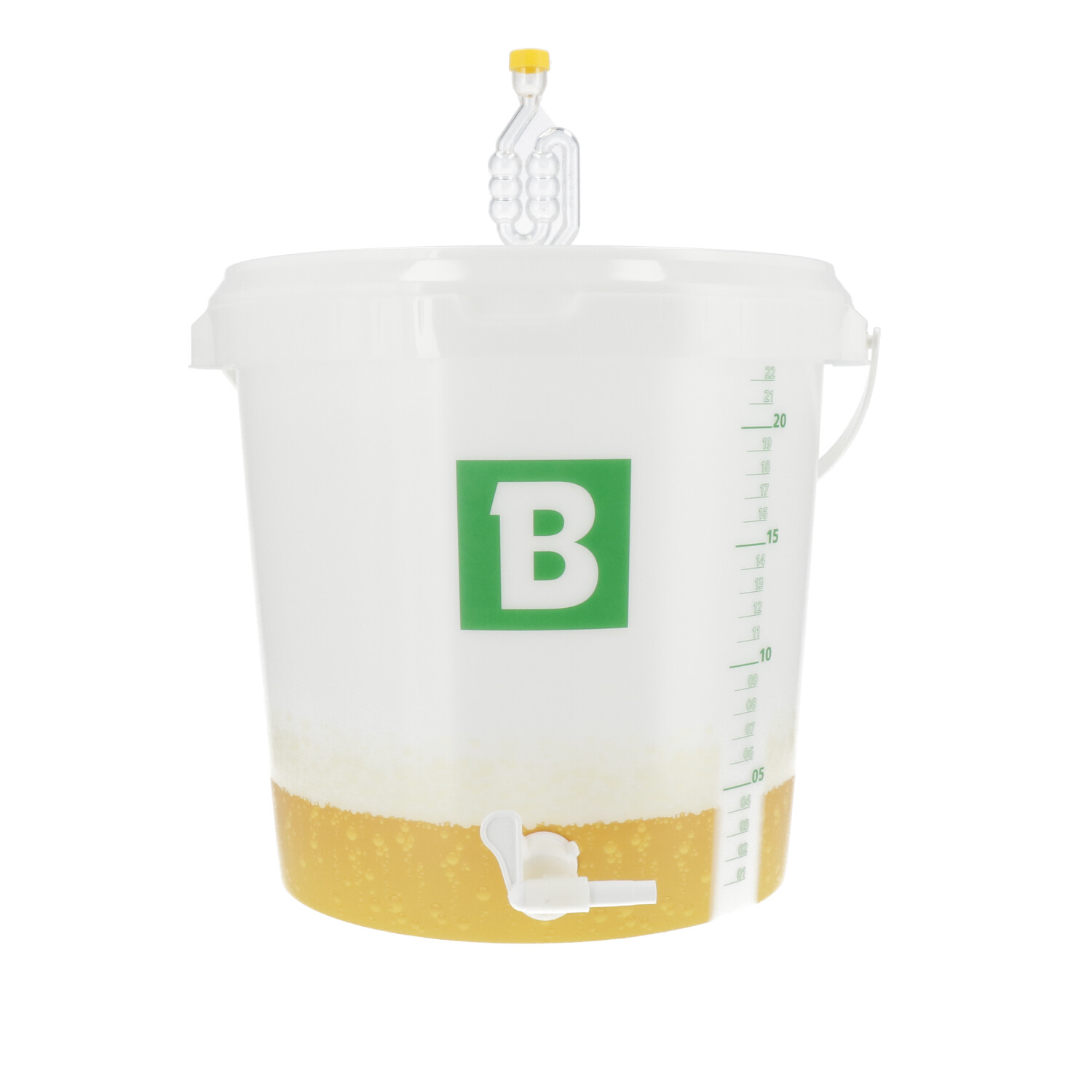 Brewing Bucket Semi-Transparent Complete - 25 litres