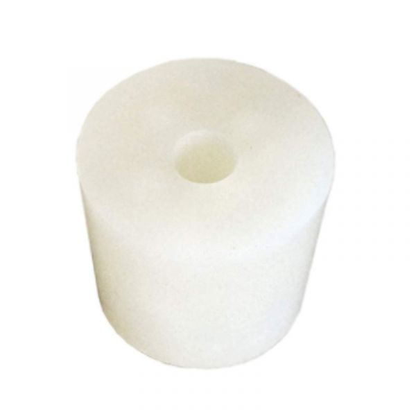 Bouchon silicone 29 x 35 mm avec trou 9 mm
