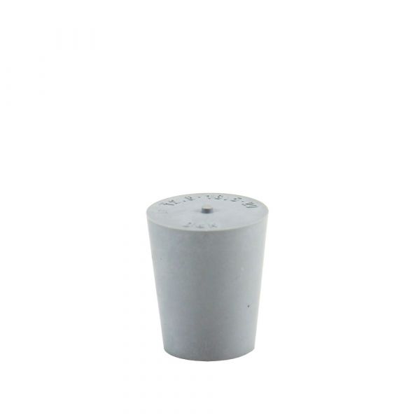 Bouchon en caoutchouc gris 12,5 x 16,5 mm sans trou