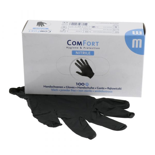 Nitrile gloves black - Size M