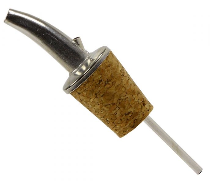 Spout stainless steel/cork wide pointy short model