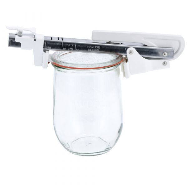 Opener for Weck jars and preserving jars with lever