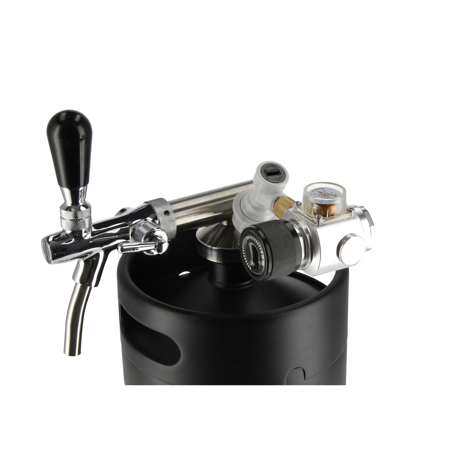 Braumarkt Mini Keg Kit 5L Mat Zwart Deluxe
