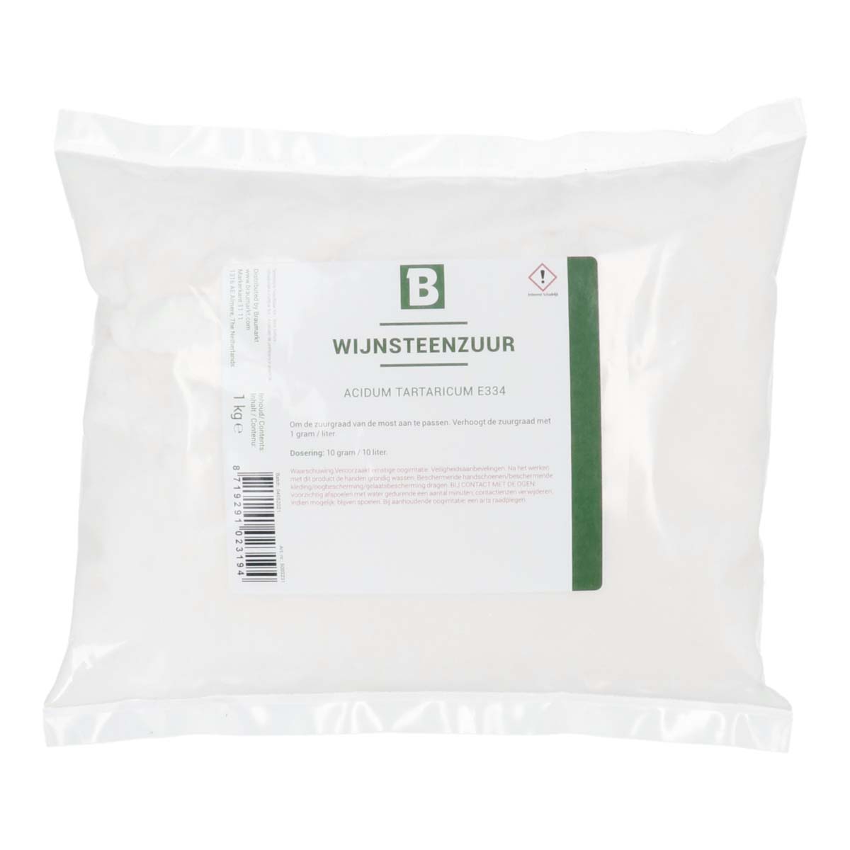 Acide tartrique (E334) 1 kg
