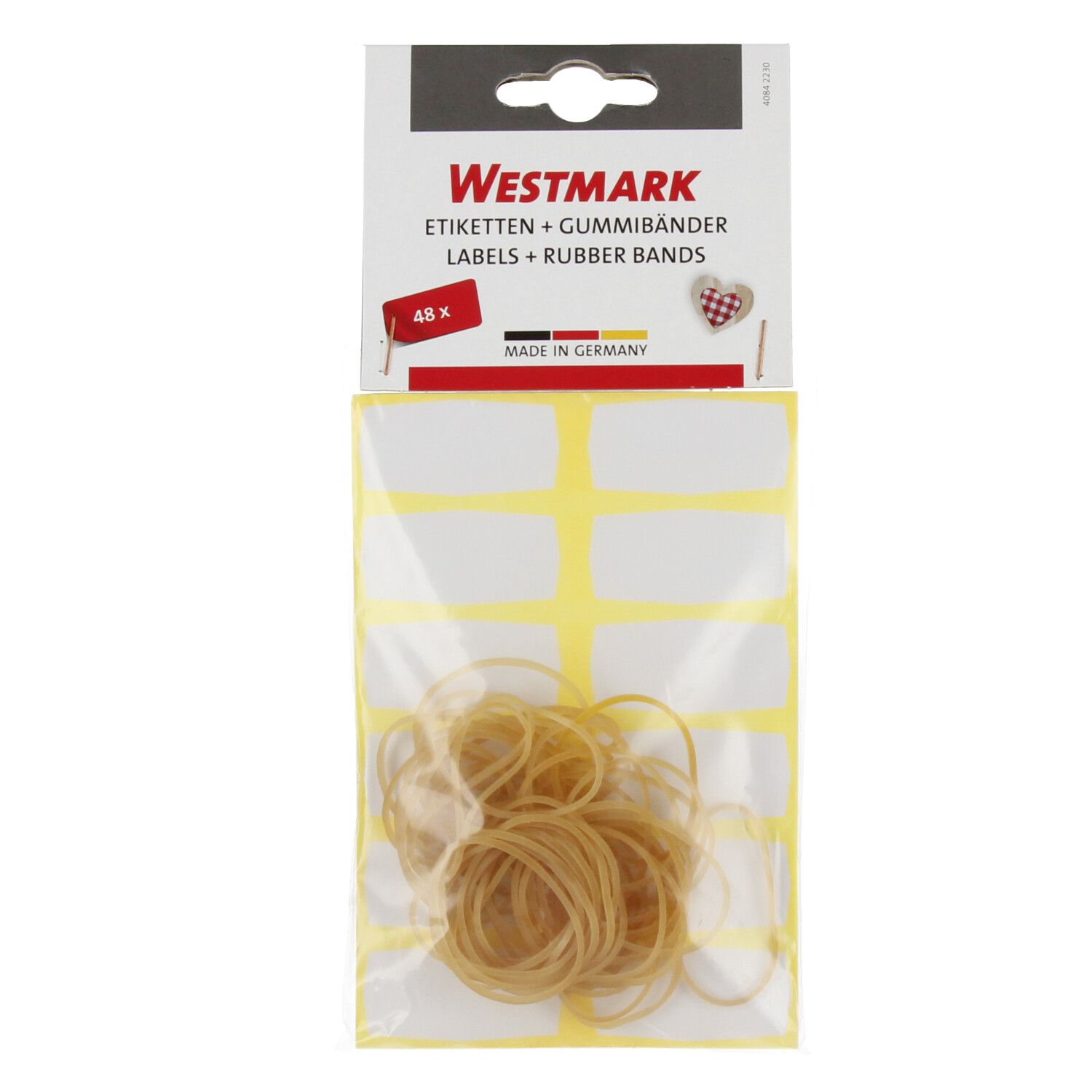 Self-adhesive Labels and rubber bands Westmark