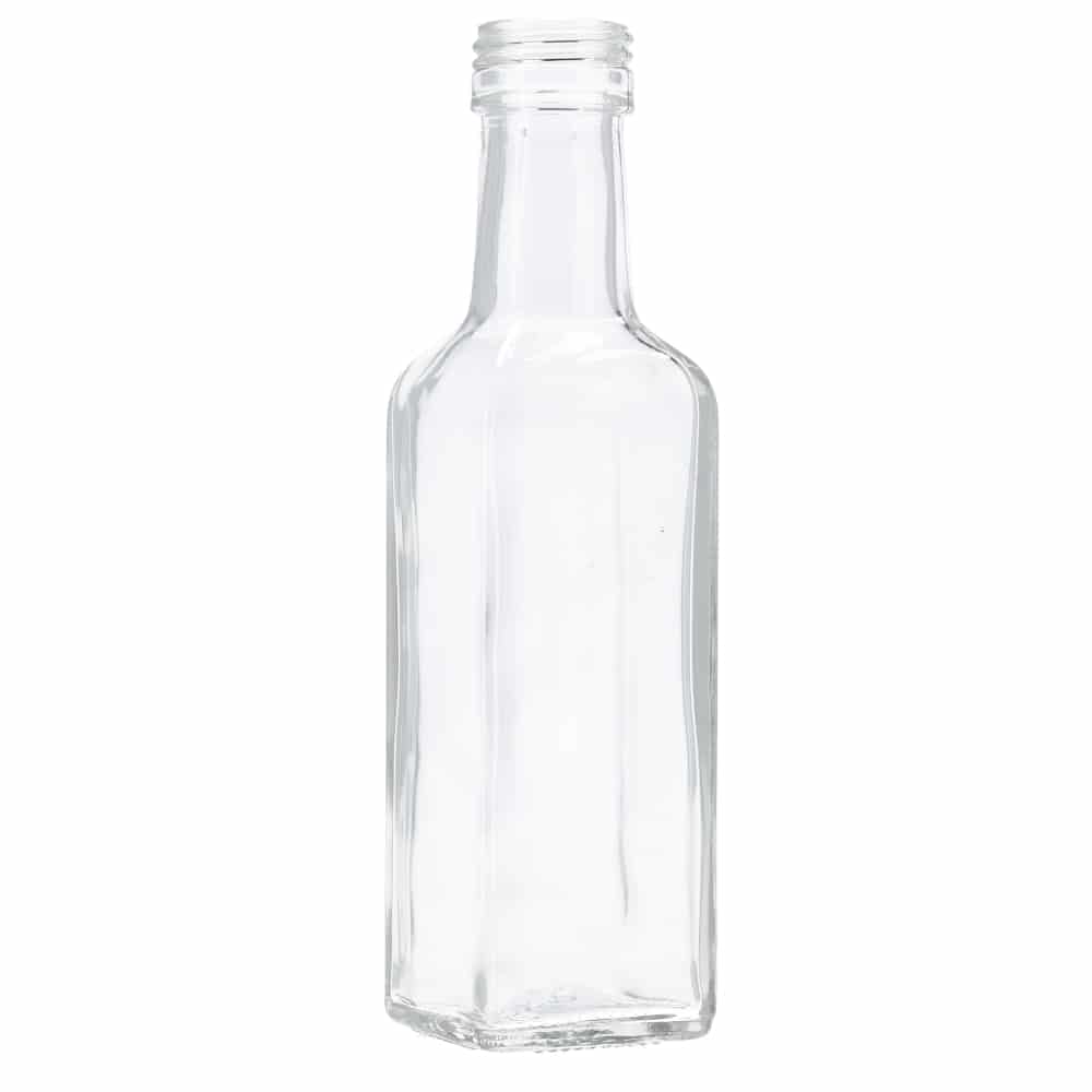 Oil bottle white | square | 100 ml 