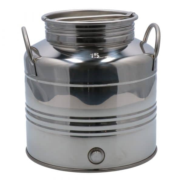 Baril huile d'olive | baril de stockage inox 15 l