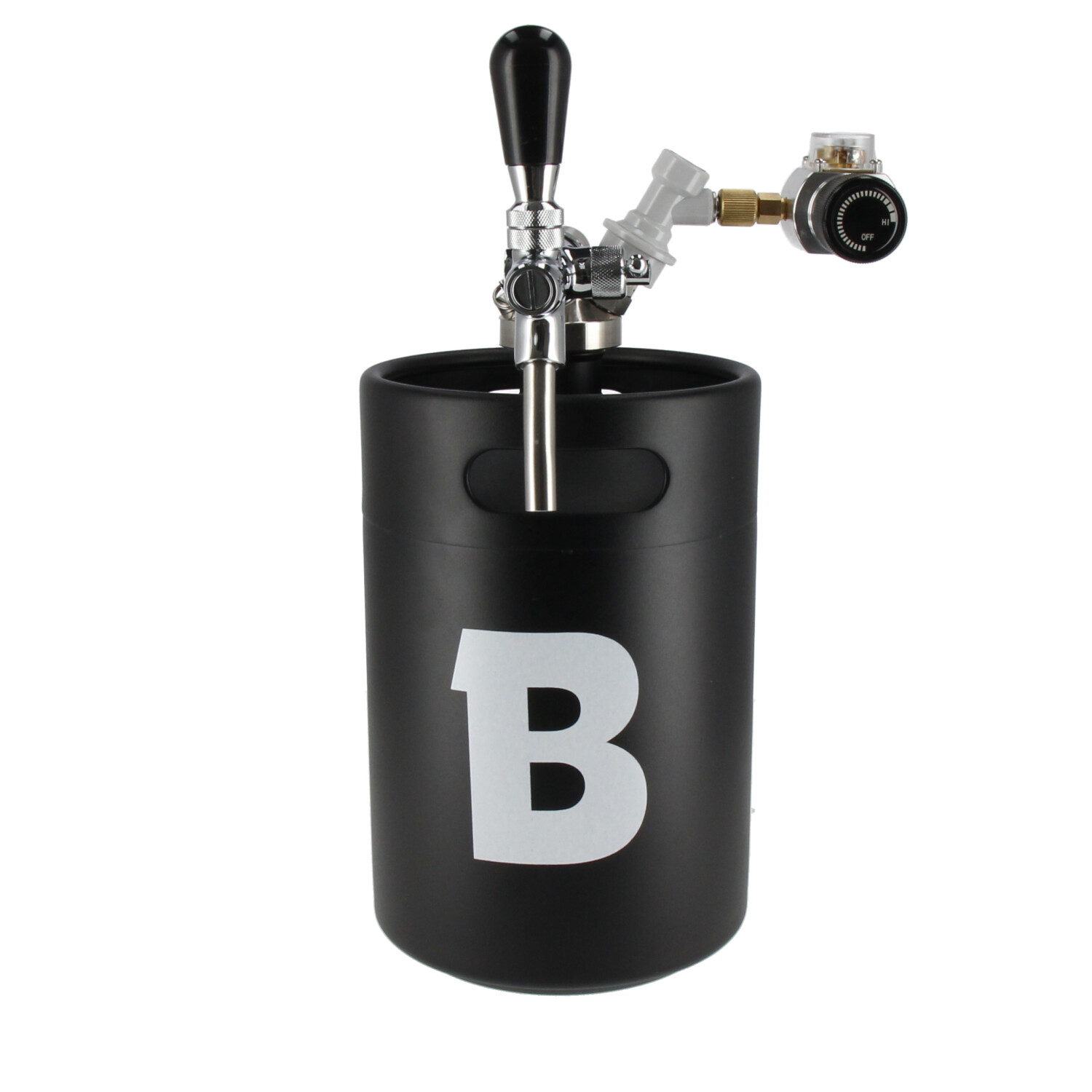 Braumarkt Mini Keg Kit 5L Mat Zwart Deluxe