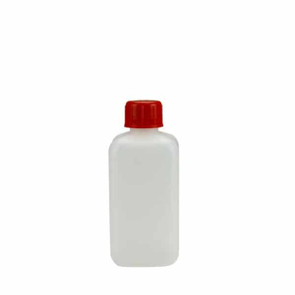 Bottle HDPE + red cap 100 ml