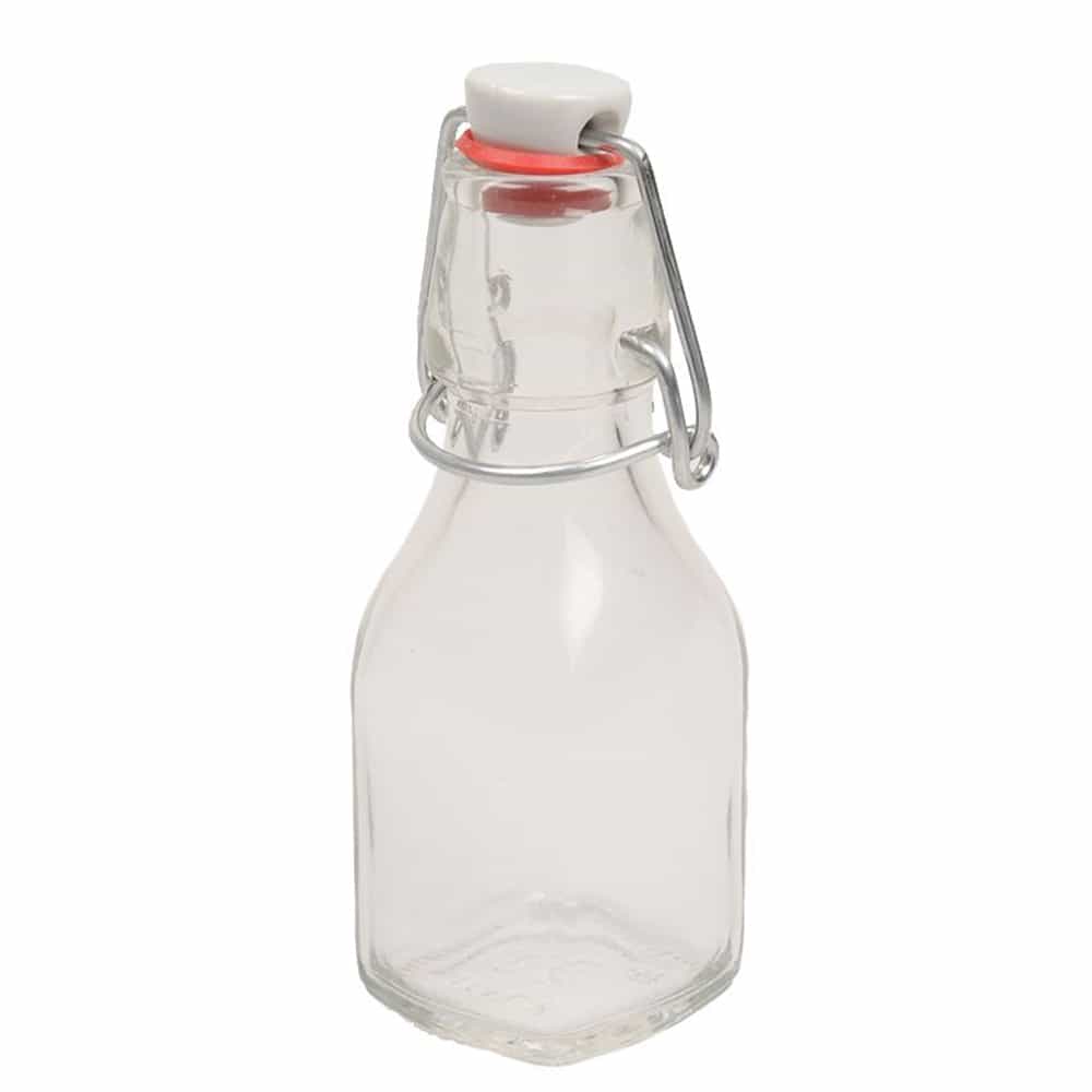 Bormioli Swing clasp bottle square 0,125 L including clasp