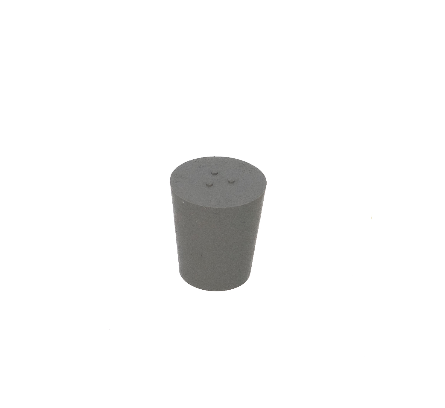 Bouchon en caoutchouc gris 17 x 22 mm sans trou