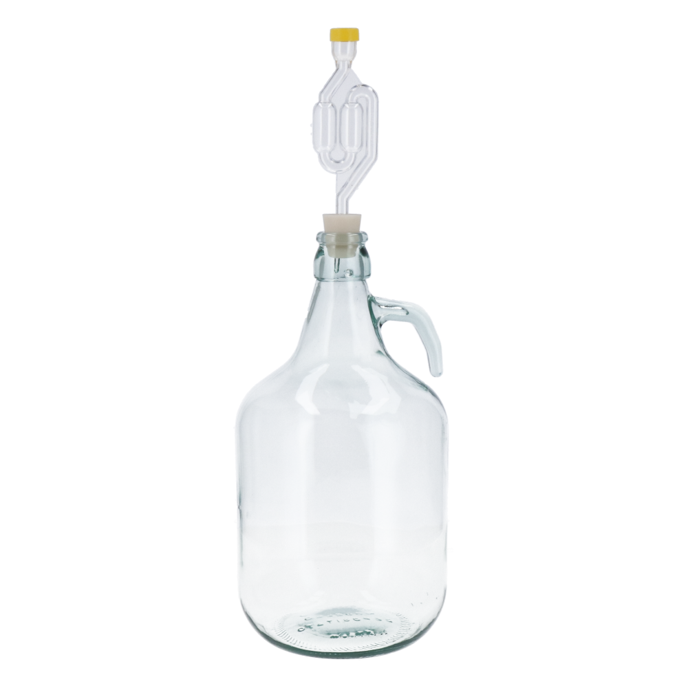 Demijohn Straight 5 L - With Airlock and Easystop