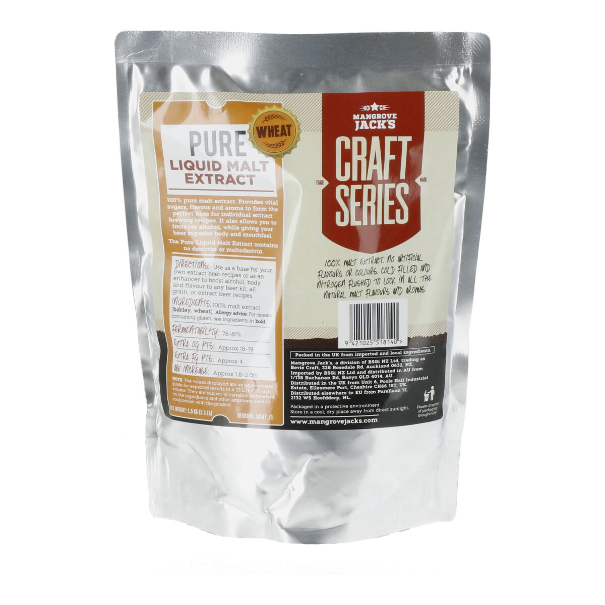 Pure Liquid malt Extract Wheat 1,5kg