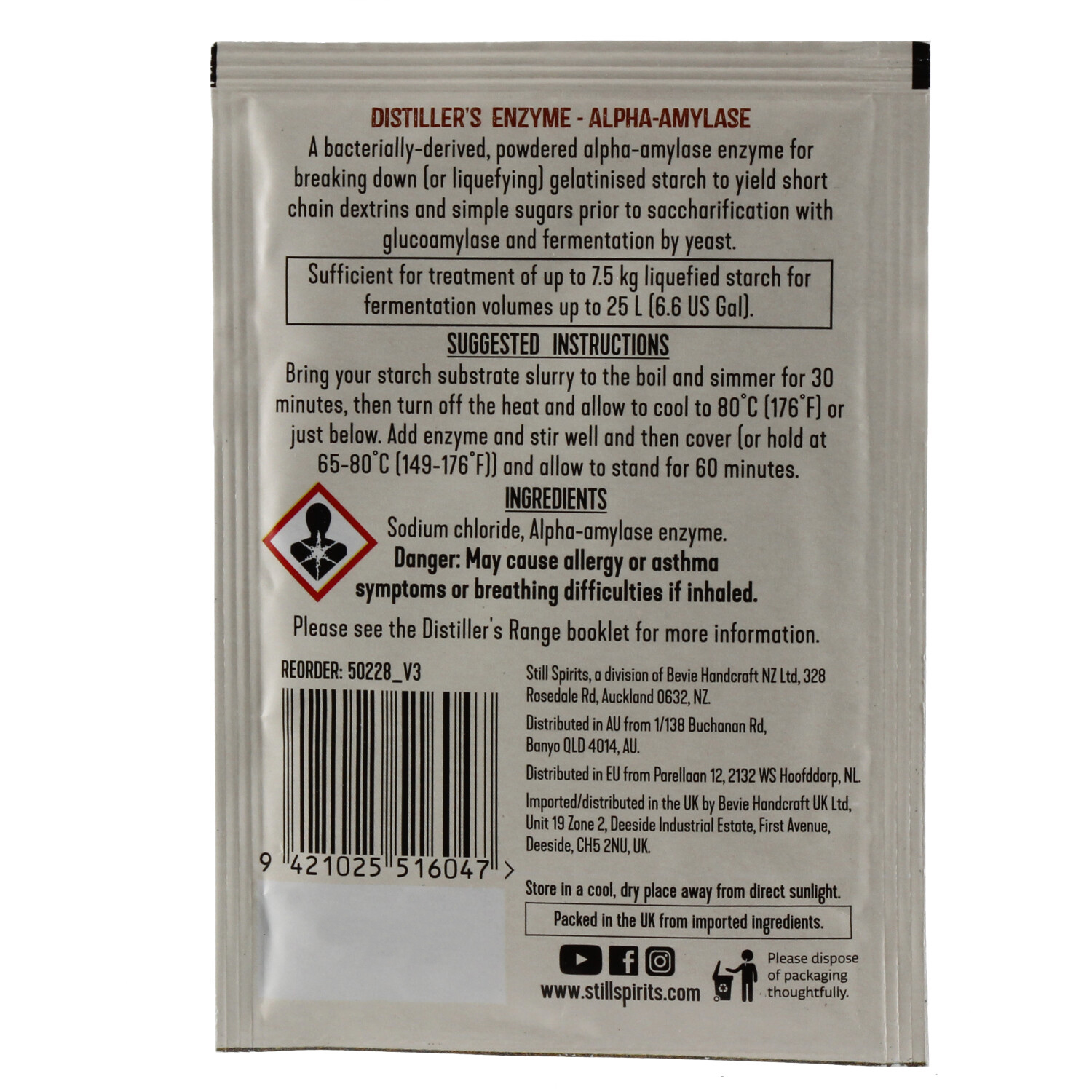 Still Spirits Distiller's Alpha-amylase 12 gr
