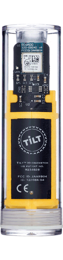 Tilt Hydrometer / Thermometer Gelb