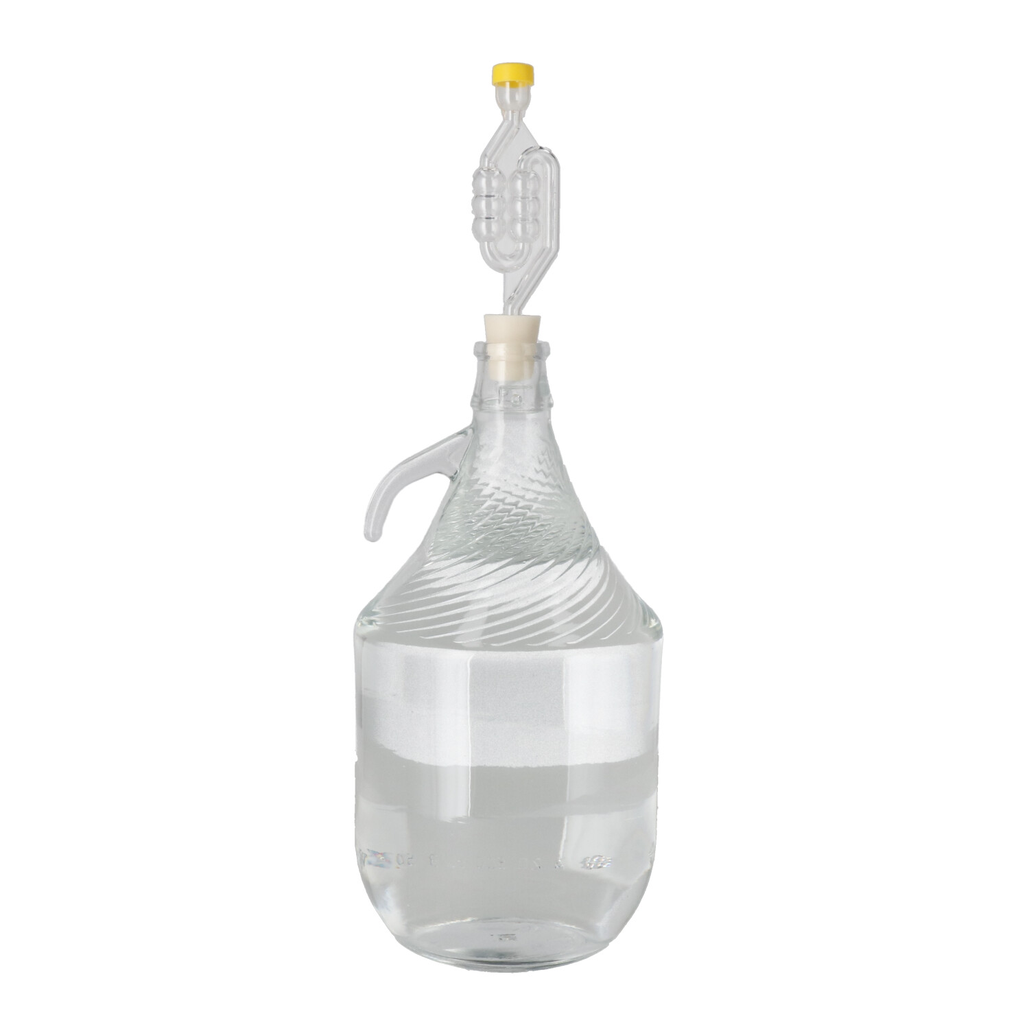 Dame Jeanne Droite 5L - avec barboteur et Easystop Dame Jeanne Droite 5L - avec barboteur et Easystop