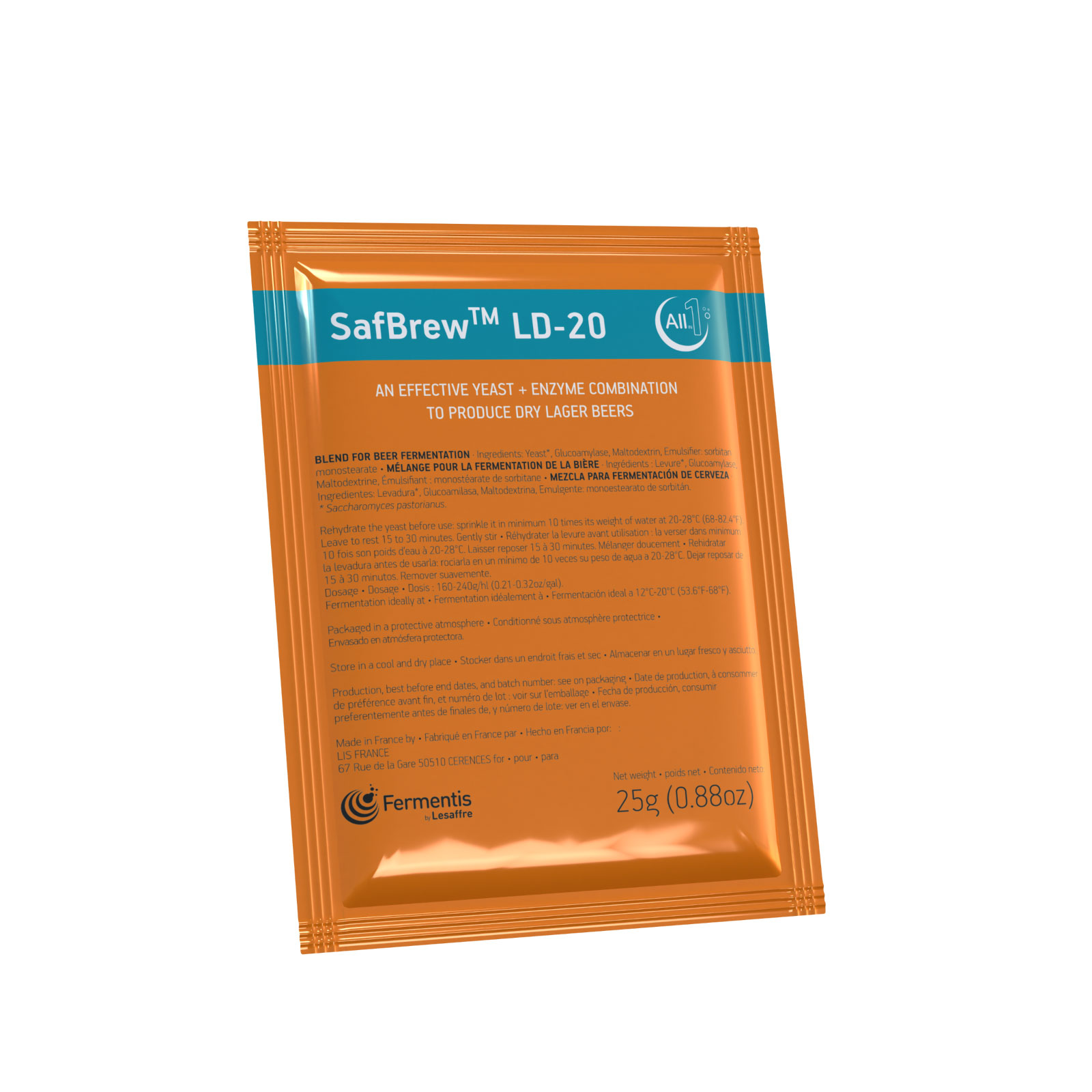 SafBrew™ LD-20, untergärige Trockenhefe - 25 g