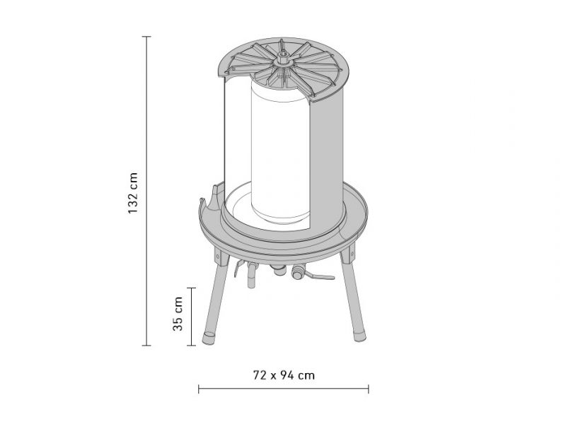 Hydropressoir Speidel 180 l avec sac à pressoir