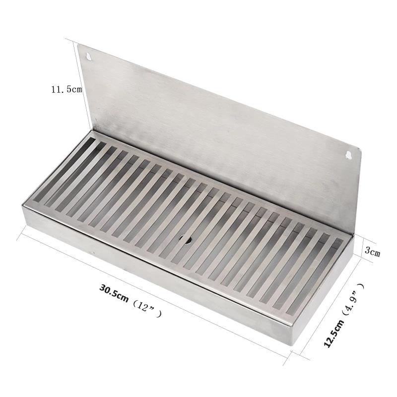 RVS Drip Tray met wandbevestiging