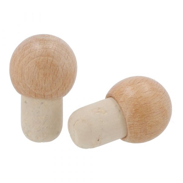 T-cork wooden head, spherical 1 pc