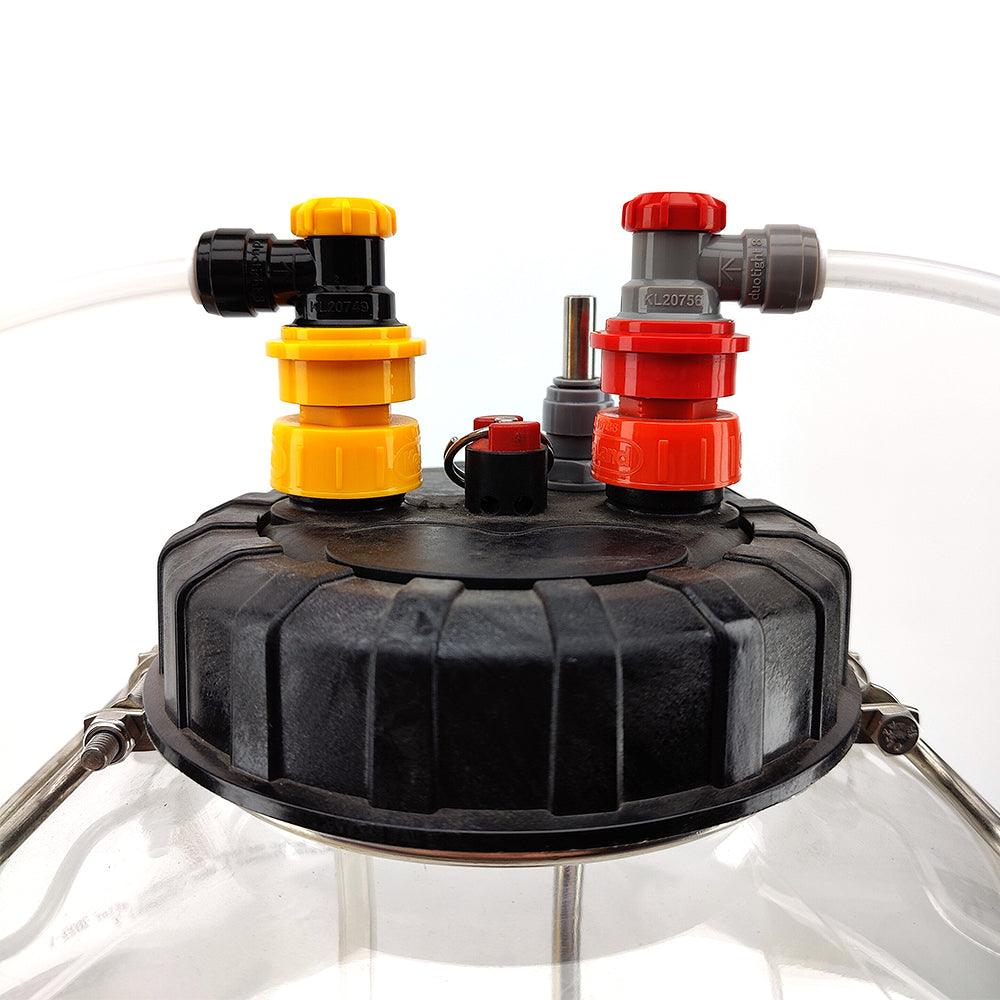 Duotight 8mm (5/16) x Ball Lock Disconnect - (Grijs + Rood Gas)