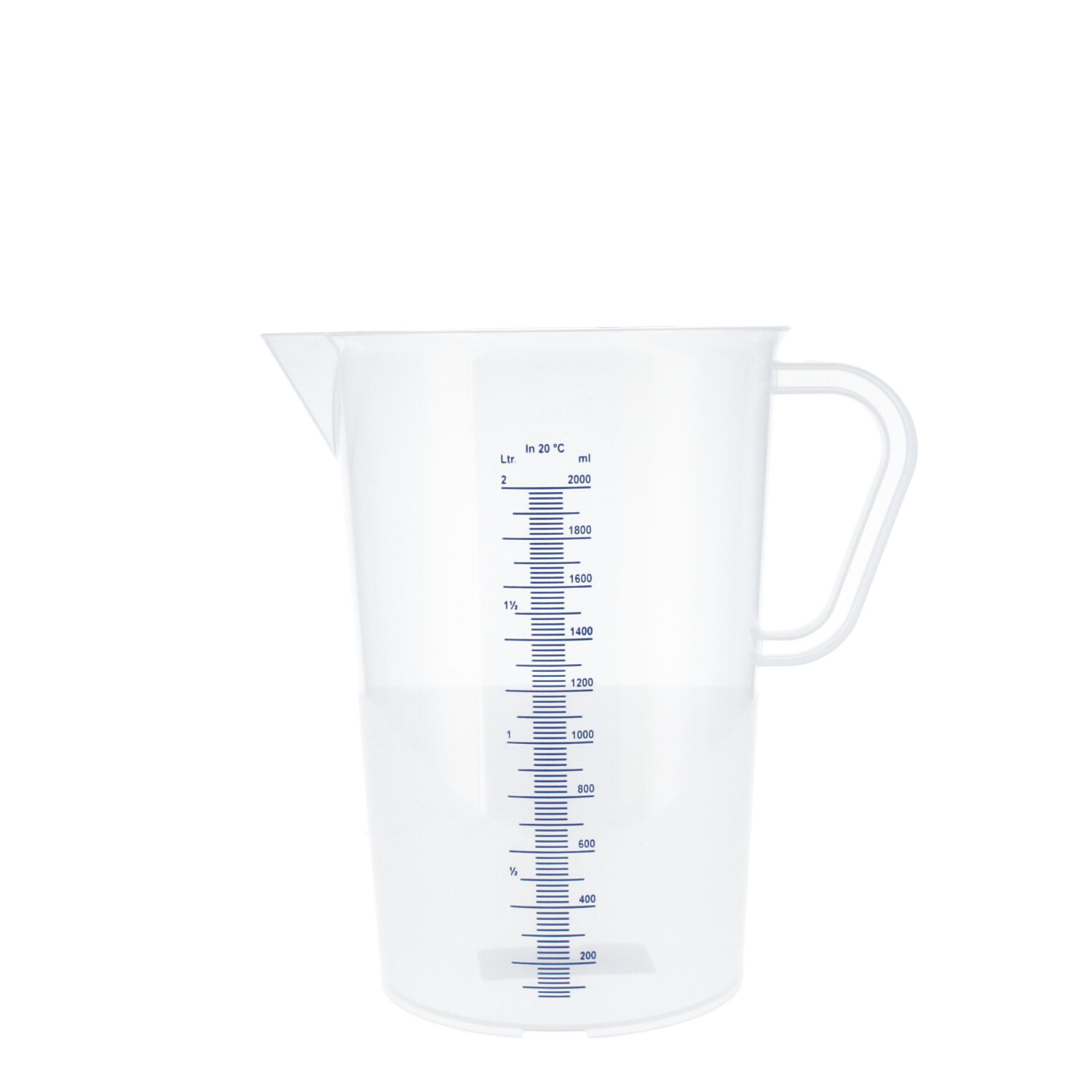 Cruche à mesurer plastique (polypropylène)- graduée 2000 ml