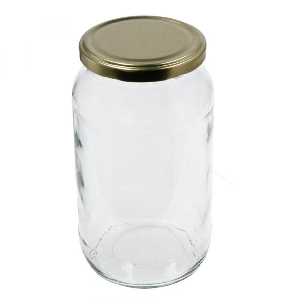 Inmaakglas rond inh. 1000 ml tray 12 st