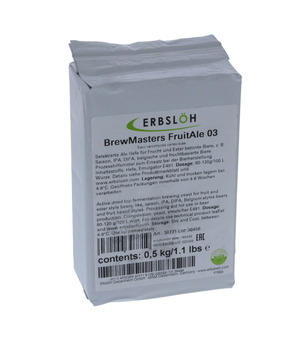 BrewMasters® Fruite Ale Droge Gist 500 g