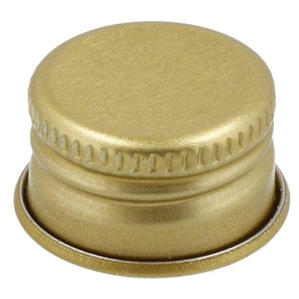 Pilferproof Screw-cap 18 x 10 mm Gold with rolled edge 100 pcs 