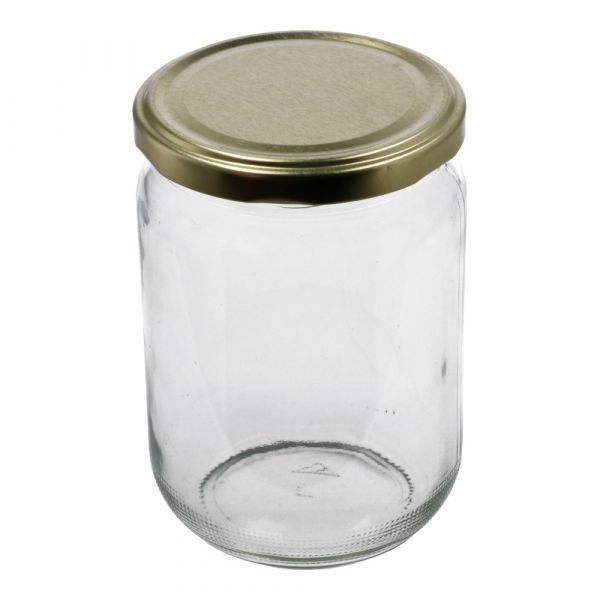 Inmaakglas rond inh. 550 ml tray 20 st Inmaakglas rond inh. 550 ml tray 20 st