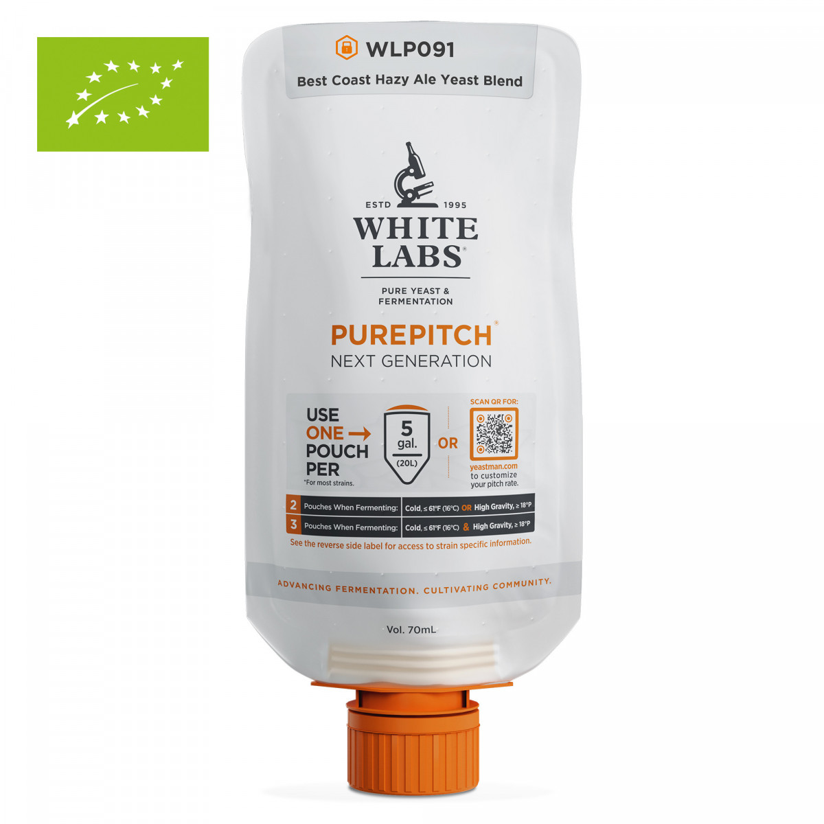 White Labs WLP091-O Best Coast Hazy Ale Yeast Blend PurePitch™ NextGen® 70 ml 