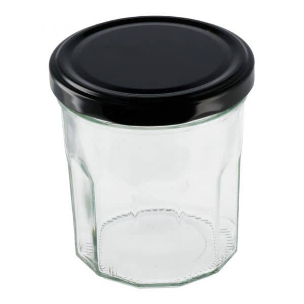 Inmaakglas rond / hoekig 324 ml. tray 20 stuks