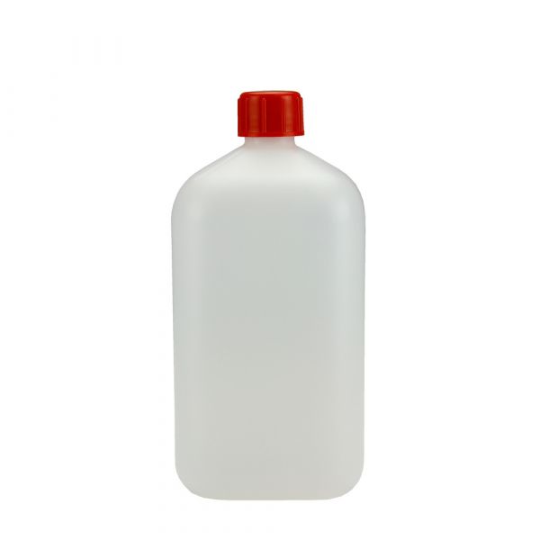 Bottle HDPE + red cap 500 ml