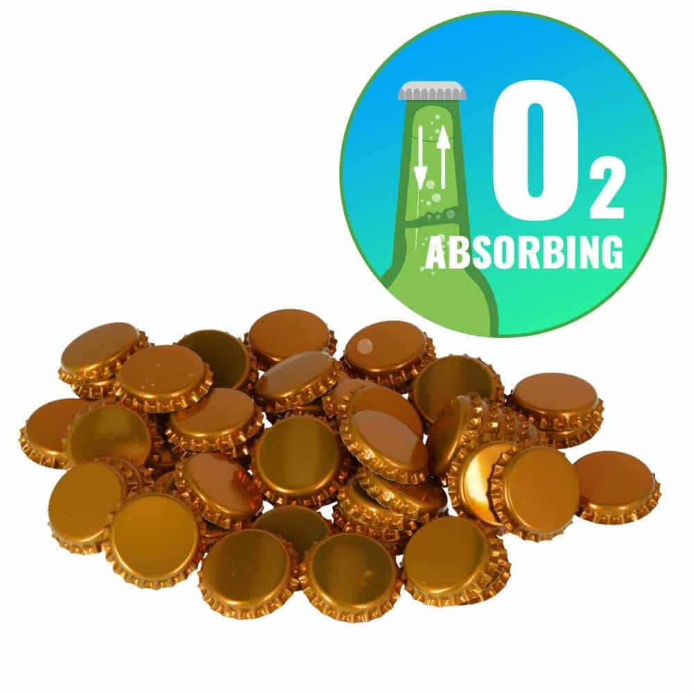 Capsules Couronnes O2 absorbantes 26 mm CUIVRE 10500 st