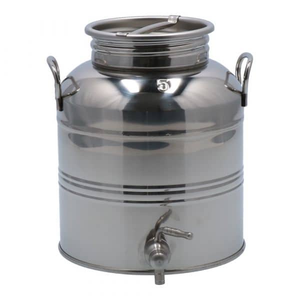 Olive oil barrel | storage barrel stainless steel | Incl. faucet 5 l